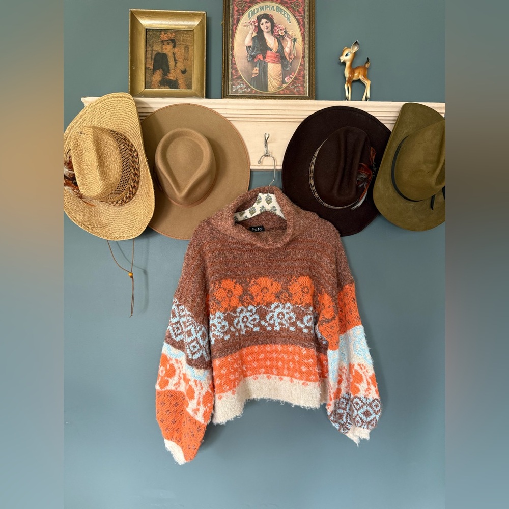 Nordstrom fate cowl neck cozy balloon sleeve sweater sz small